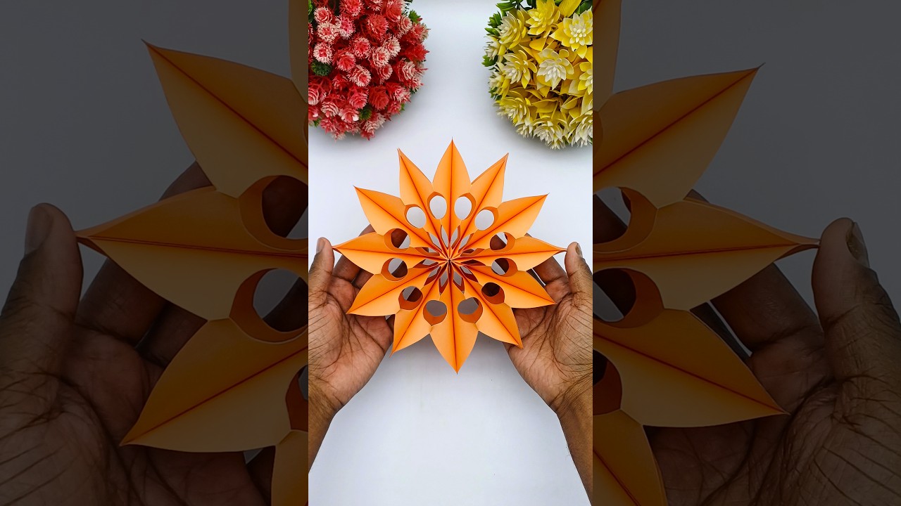 How to Make 3D Paper Snowflake for Home Decorations | Easy DIY Christmas Craft ❄️🎄