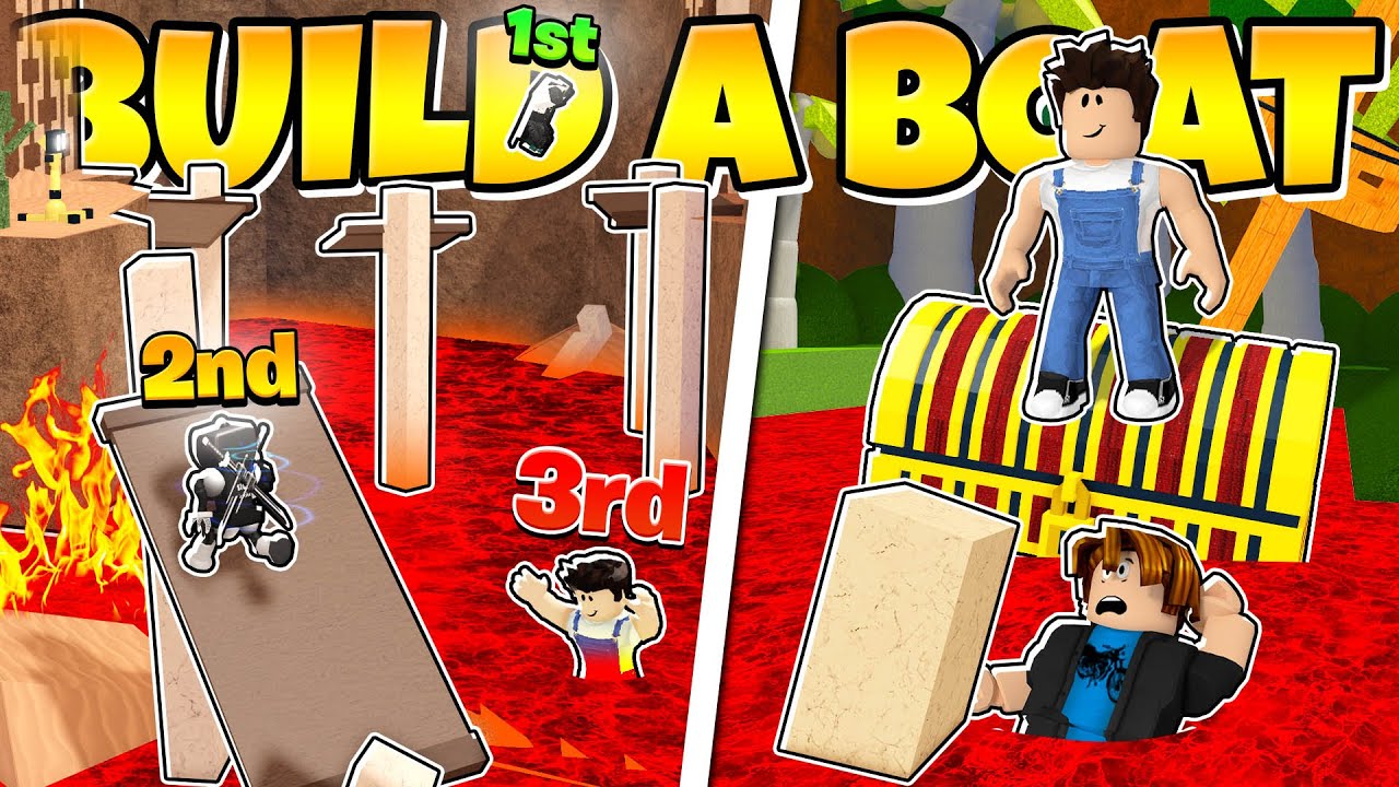 Build a Boat BUT LAVA NEVER STOPS RISING! *Scary* 🌋