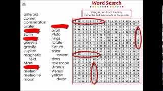 CC7557 Solar System: Word Search Mini