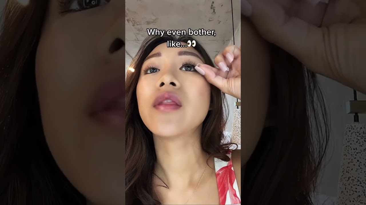 Как мгновенно наклеить ресницы без клея | Лайфхак для ресниц 