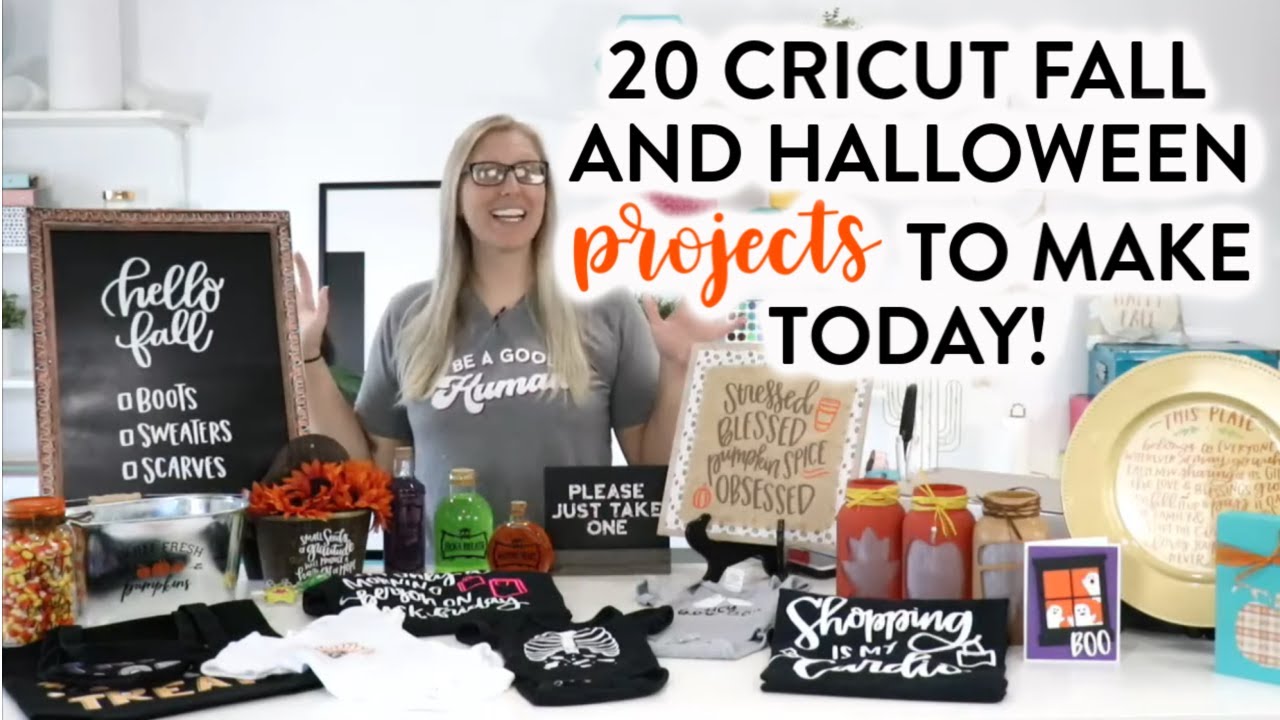 20 CRICUT FALL AND HALLOWEEN PROJECTS TO MAKE TODAY! - YouTube