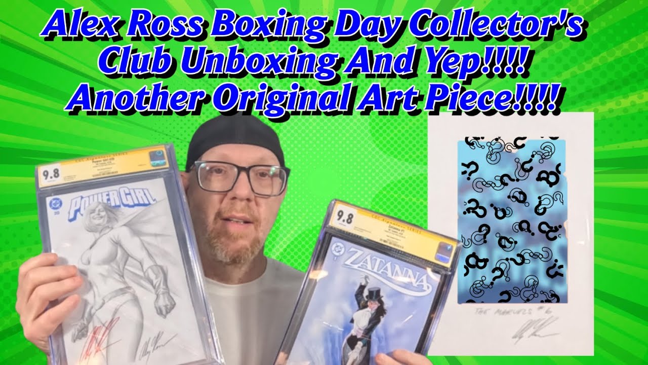 Распаковка загадочной коробки коллекционера Алекса Росса | Оригинальные рисунки, оценка CGC 9.8, ...