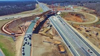 Aerial Views of I-785/I-840 NE Urban Loop Interchange Construction - Greensboro, NC