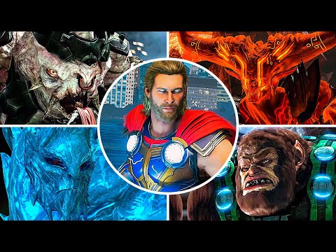 Thor: God of Thunder - All Bosses & Ending + Cutscenes (4K 60FPS)