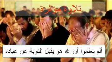 تلاوة مؤثرة // ألم يعلموا أن الله هو يقبل التوبة عن عباده .😭😭