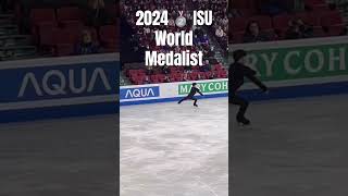 Triple Flip with + GOE Yuma Kagiyama 2024 Worlds #worldsmtl24  #worldfigure  #shorts