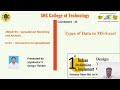 Data Types in Ms-Excel | Spreadsheet Modelling and Analysis | SNS Institutions.