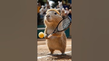 KLING AI Tennis Capybara #ai #cute #klingai #capybara #tennis #artificialintelligence