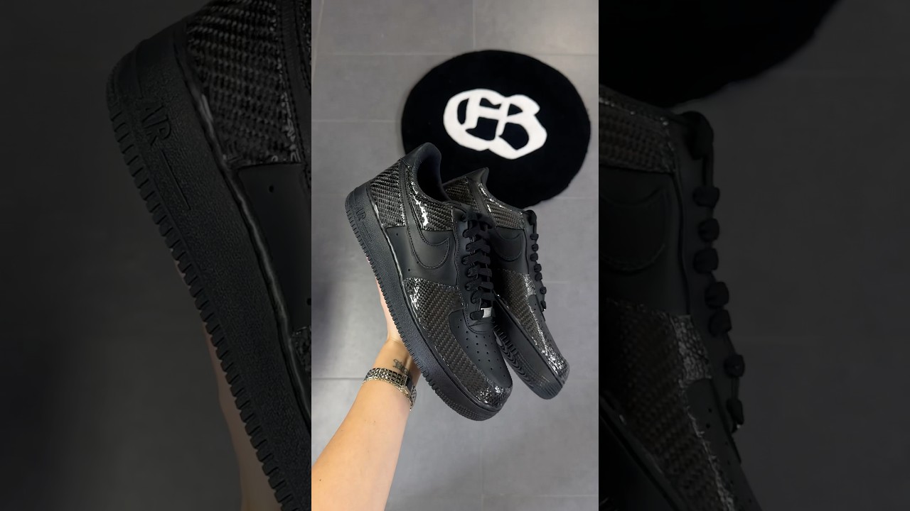 CARBON FIBRR touch on the classics 💨 First attempt on AF1s 