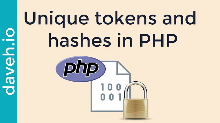 Generate unique, random tokens and secure hashes in PHP