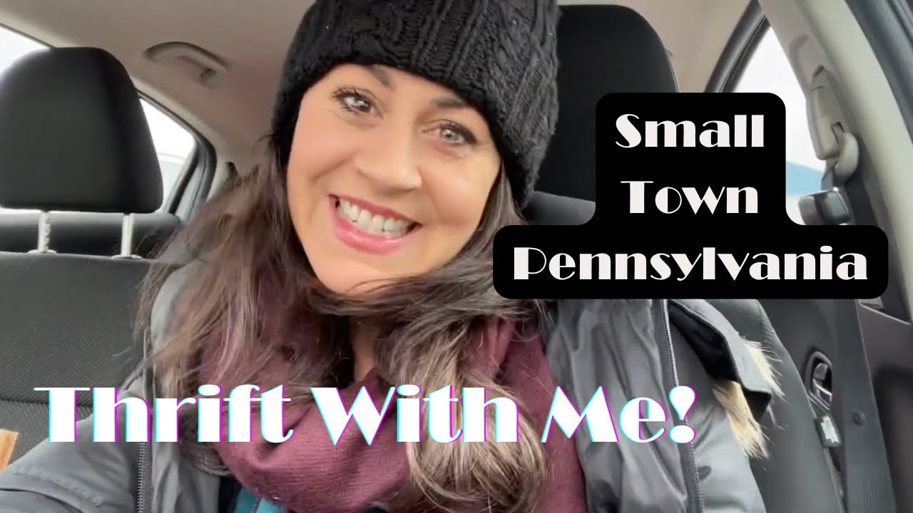 THRIFT WITH ME small town Pennsylvania! Vintage clothing and roller skates!