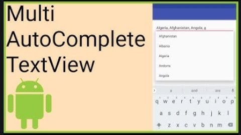 MultiAutoCompleteTextView in Android | Android Tutorial for Beginners in Urdu