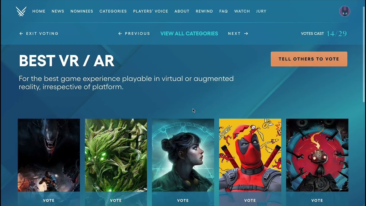 Voting For The 2025 Game Awards