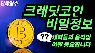 크레딧코인전망 세력들의 움직임 이젠 중요합니다!