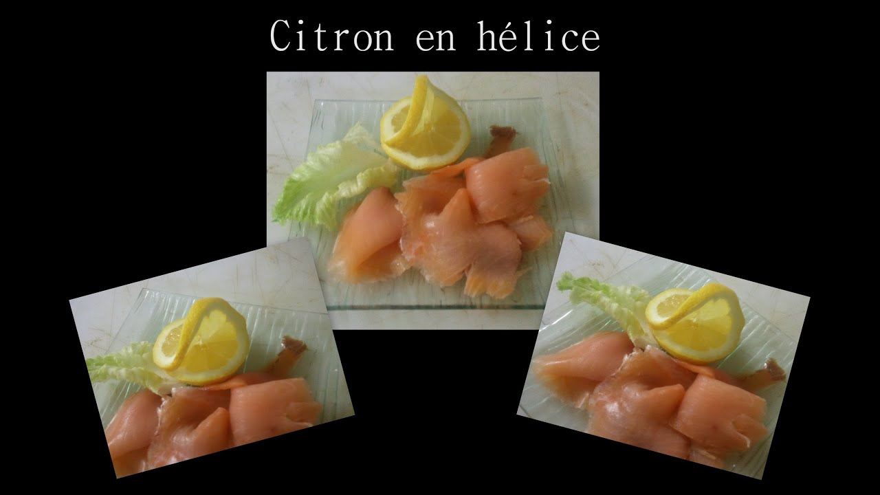 Déco avec un citron, le citron en hélice youtube