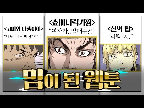밈이 된 웹툰 : 웹툰의 인기는 밈으로도 충분히 확인할 수 있다..!