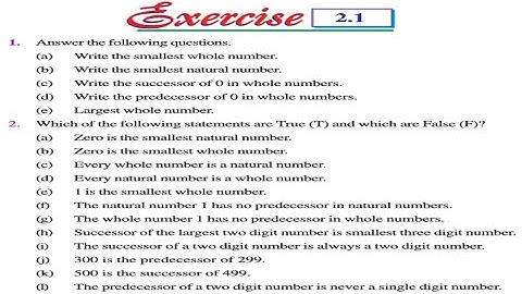 PSEB 6th maths exercise 2.1 | PSEB 6 MATHS CHAPTER 2 Whole Numbers | pseb 6th maths 2.1 solution