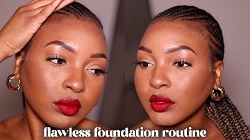 Flawless Foundation Routine for Textured Skin, Acne, Dark Spots | Full Coverage Makeup | Kensthetic