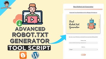 Best Robot txt Generator Tool Script For Blogger WordPress