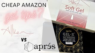 Cheap Amazon Gel Tips vs Apres Gel X Nail Extensions - Allkem Soft Gel Tips screenshot 5