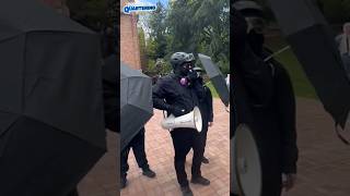 Antifa Coward ROASTED By Frat Boy At College Protests