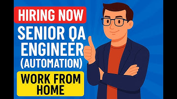 🚨 Hiring Now: Senior QA Engineer (Automation) | Remote IT Job 2025 | Apply Today!