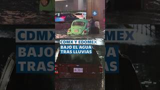 Fuertes lluvias provocan inundaciones y caos vial en CDMX y Edomex #shorts