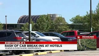 25 cars broken into at several Independence hotels; police recover stolen car
