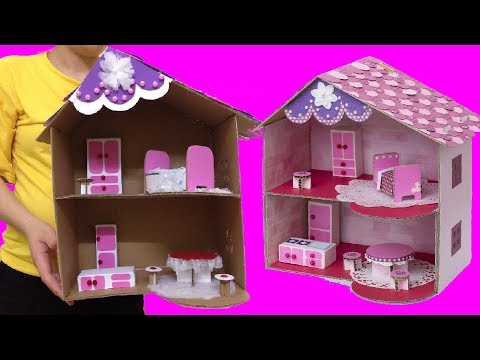 Video Làm Ngôi Nhà Cho Búp Bê Từ Bìa Carton Vô Cùng Dễ... - youtube
