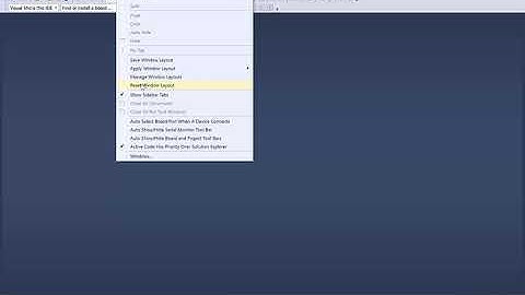 Reset the Visual Studio Layout is Easy