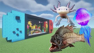 How To Make a Piranha, Jellyfish, and Axolotl Farm in Minecraft PE