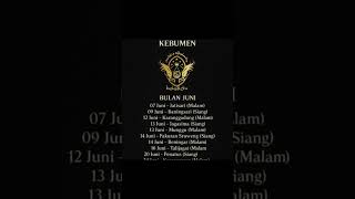 JADWAL MAJELIS BOLO SEWU KEBUMEN BULAN JUNI