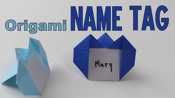 Origami - How to make a NAME TAG