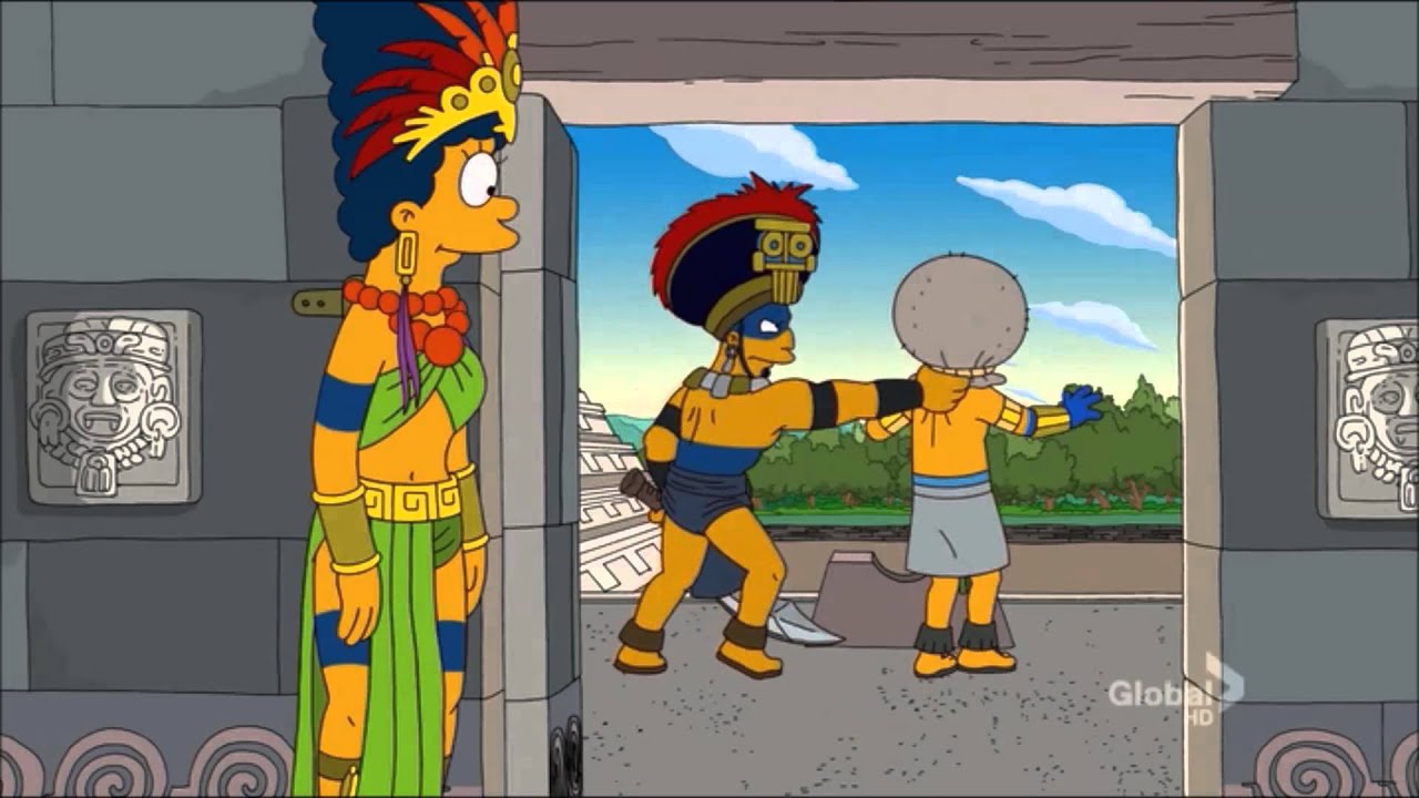 The Simpsons Recreation of Mayan Culture.mp4 YouTube
