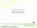 The Fit Mentor - An Introduction to Mentoring