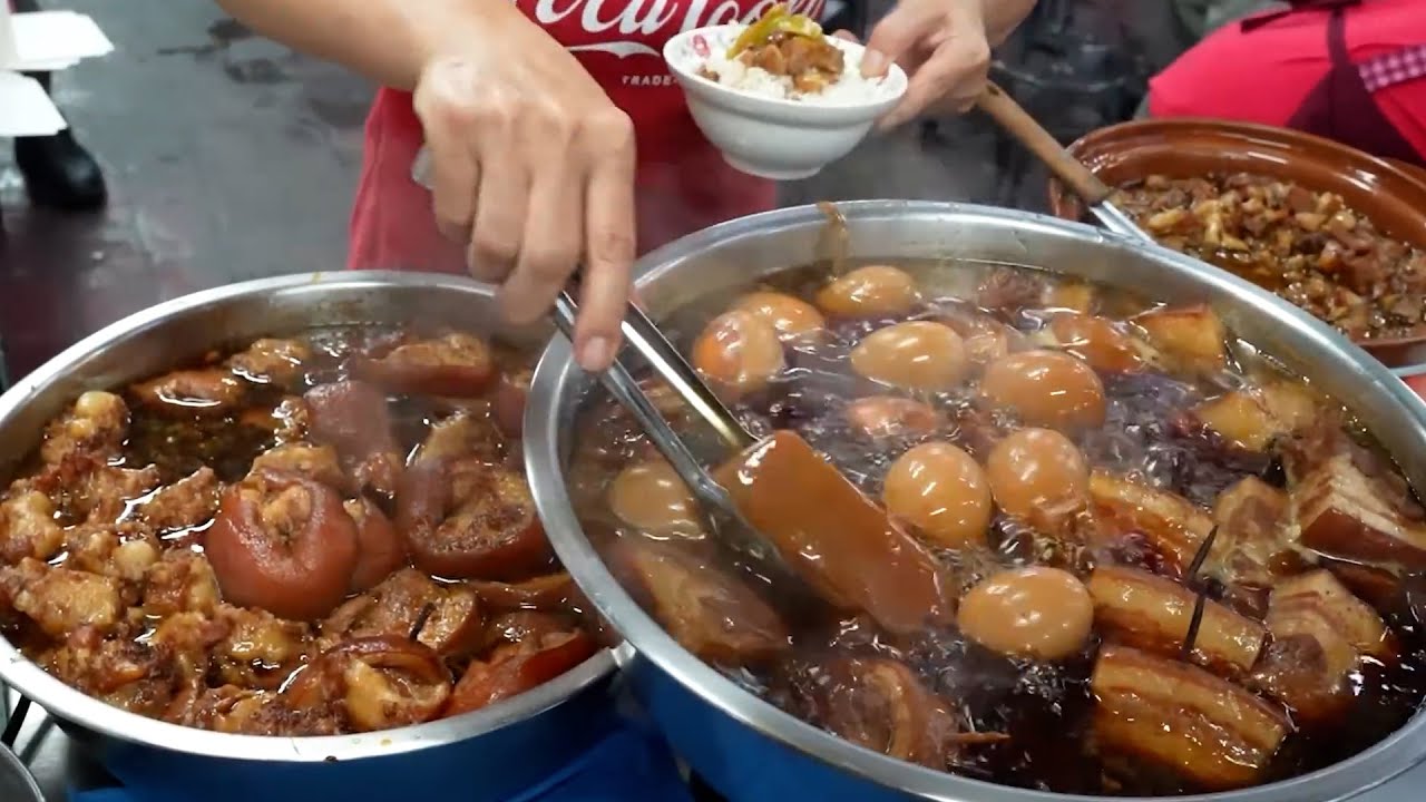 台灣國民美食-台中四大巨頭-爌肉飯.魯肉飯合集/Taiwanes national cuisine - braised pork belly and pork belly rice