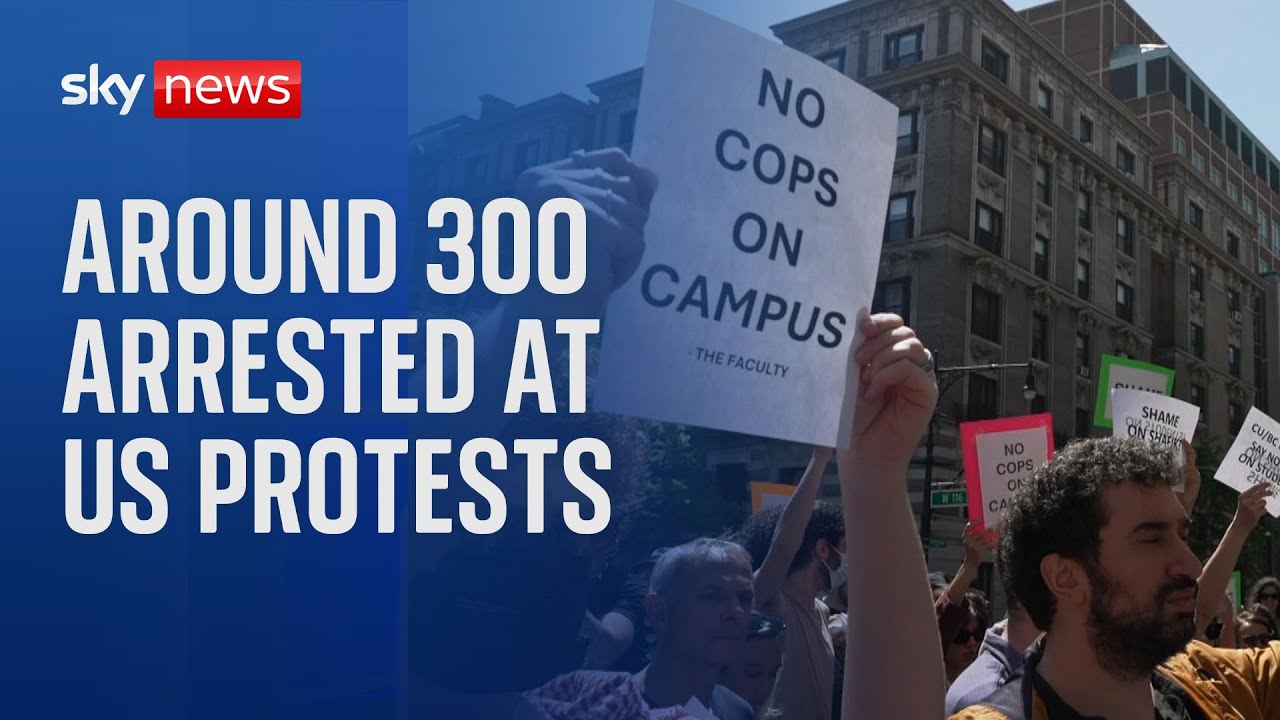 Hundreds arrested during police crackdowns on protests at US universities