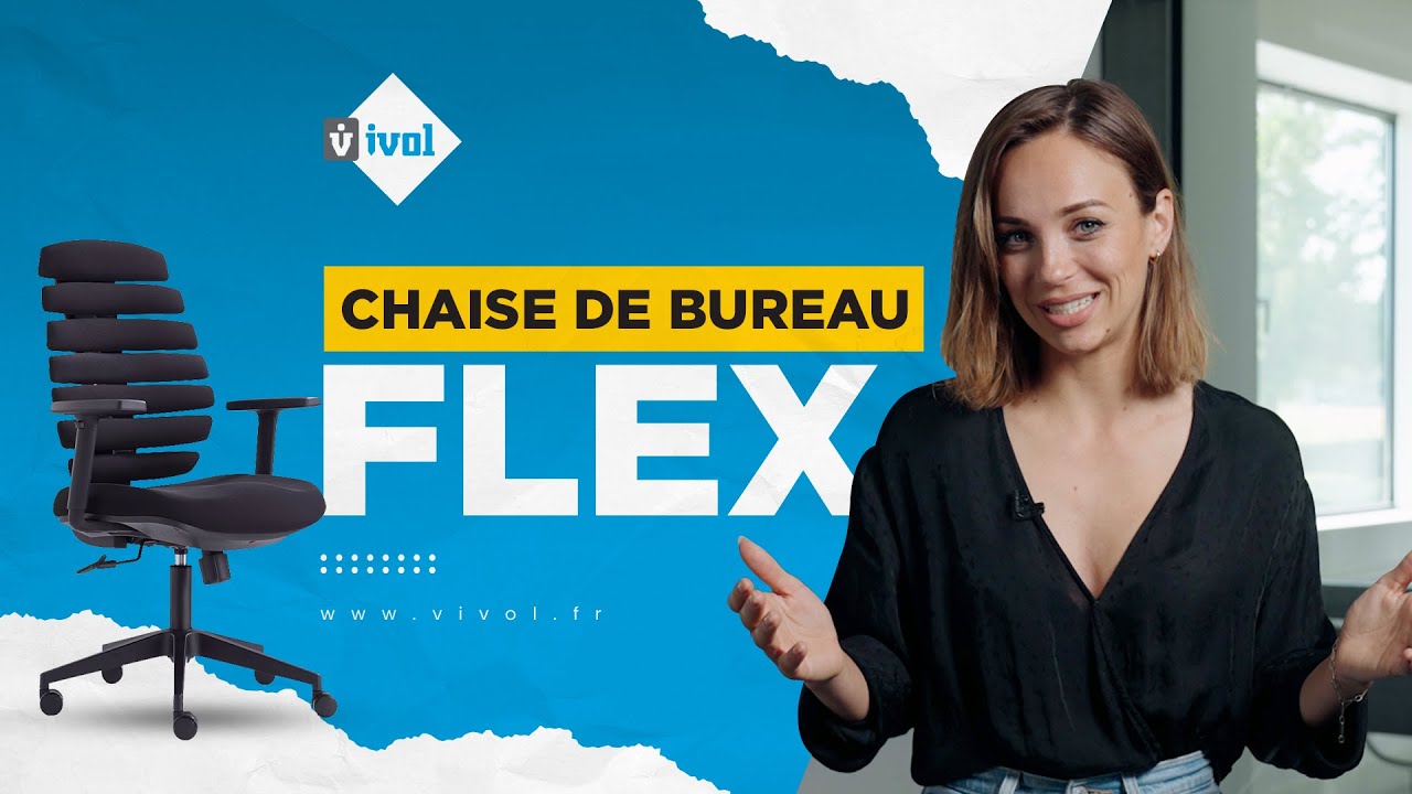Chaise de bureau ergonomique Flex | avec ou sans réglage de la profondeur du siège | Sedero by VIVOL
