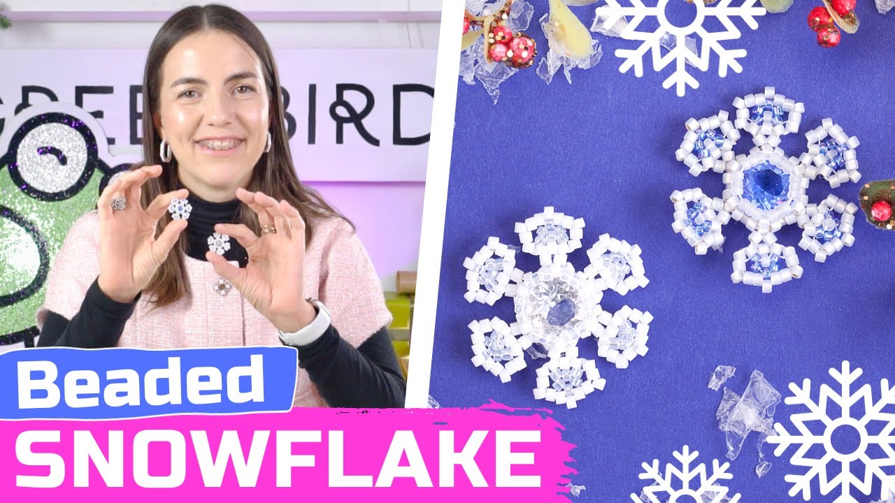 Beaded Snowflake Christmas Tutorial - YouTube
