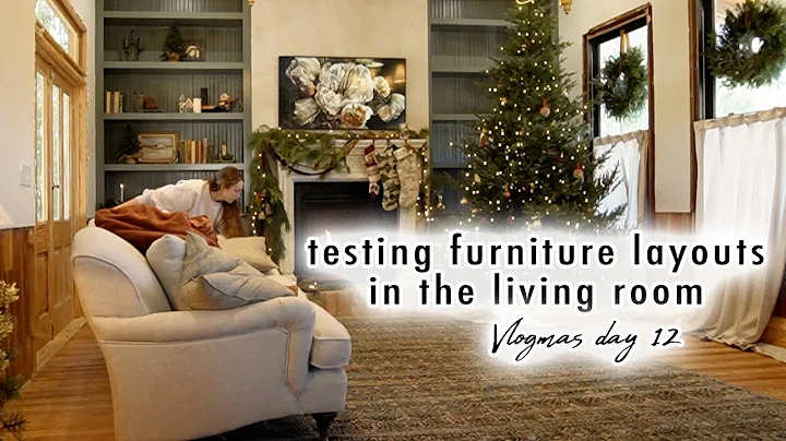 testing furniture layouts for our living room! | V...