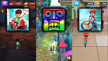 Kicko & Super Speedo Vs Temple Run 2 Holi Festival Vs Golmaal Jr - Endless Run Android Game Play