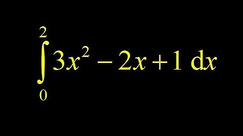 Definite integral of a polynomial function, integral 3x^2-2x+1 on the interval [0,2] using the FTC.