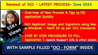 How to Renew OCI for Minor - Latest June 2023 | UPDATING PASSPORT INFO | EDIT Applicant Image