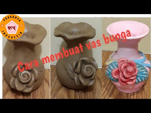  Vas  bunga  dari  tanah  liat  Prakarya YouTube