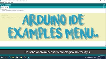 Arduino IDE Examples Menu