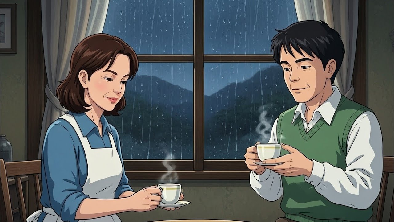 “Rainy Night Comfort | Cozy Ghibli-Style Family Life”
