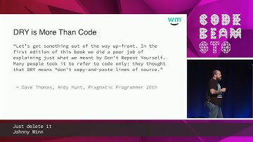 Johnny Winn - Just delete it | Code BEAM STO 19