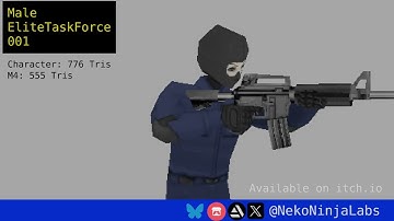 PSX Low Poly Character: Male ETF 001 #3dart #3dmodeling #lowpoly #psx #ps1 #indiedev #gamedev