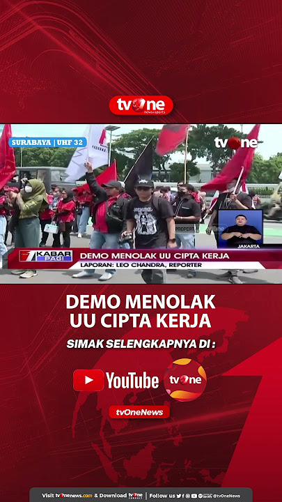 Unjuk Rasa Menolak UU Cipta Kerja #shorts #tvone
