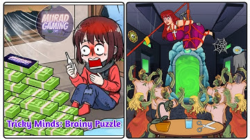 Tricky Minds Brainy Puzzle Level 90: Help The Girl Chase Away The Zombie !Gameplay Solution